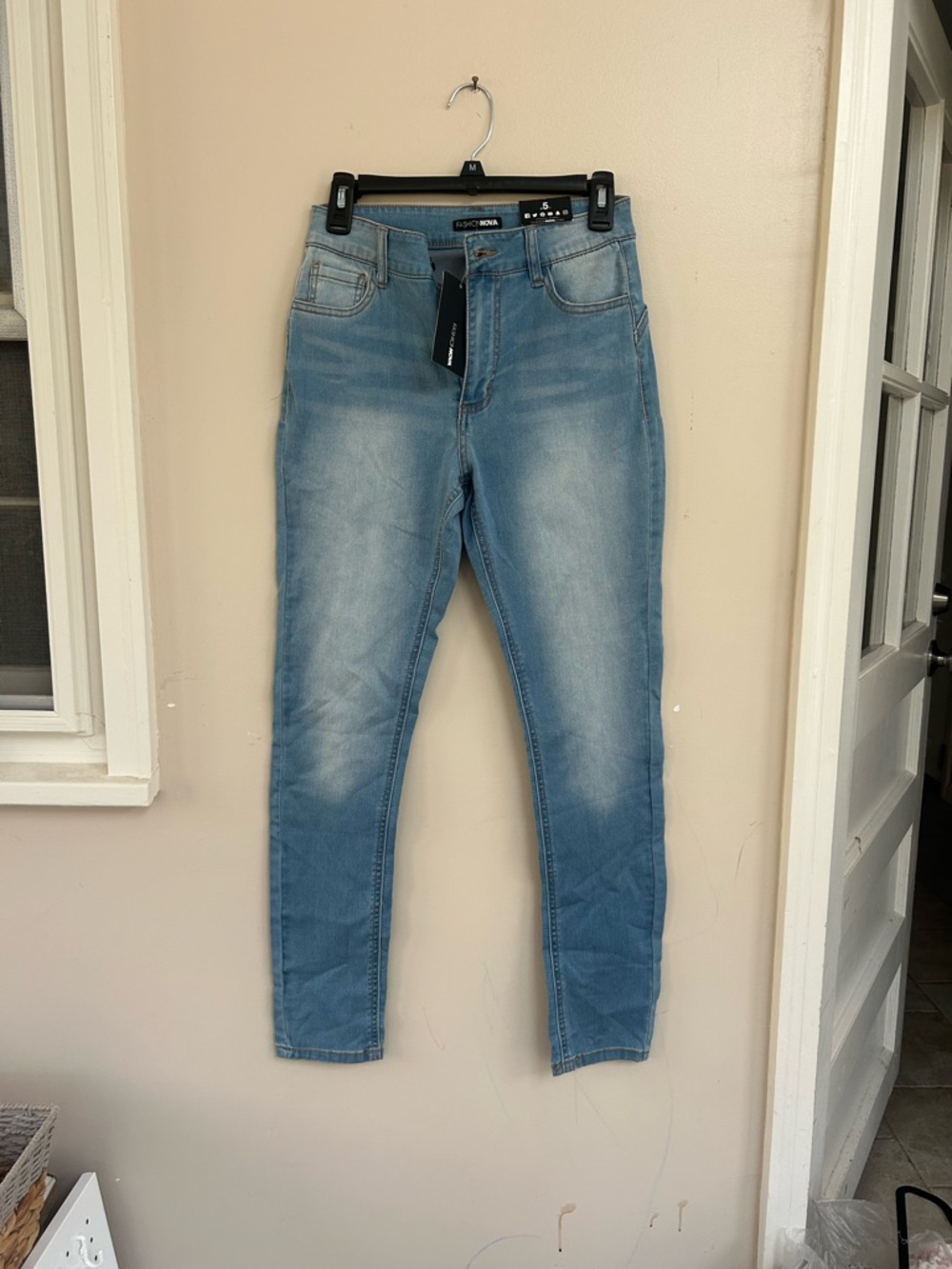 Fashion Nova Light Blue High-Rise Skinny Jeans